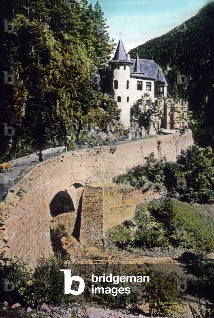 Way up to Fernstein castle, Tyrol, 1920s