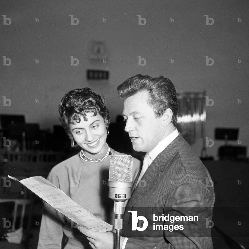 German Schlager singer Margot Eskens with Flemish singer Jean Walter