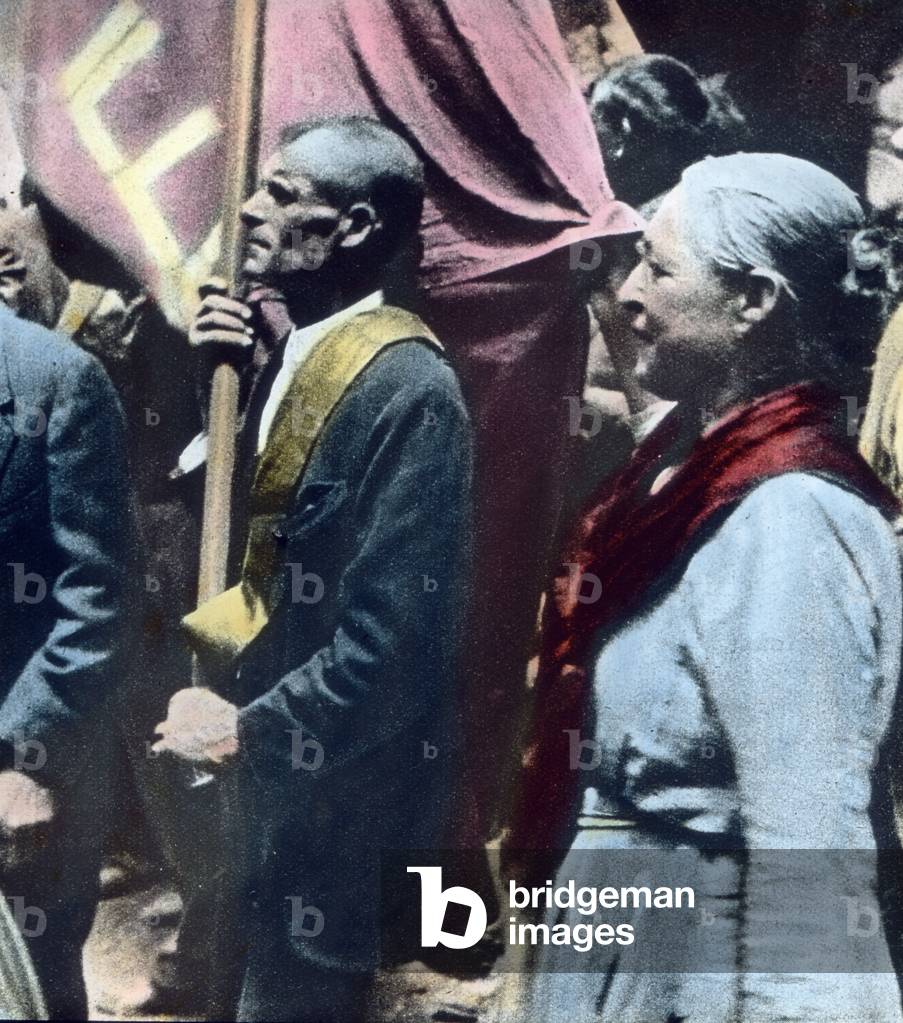 Manifestants espagnols de la seconde republique, 1931 - Spain, demonstration and protester of the 2nd republic, image date: 1931, Carl Simon Archive