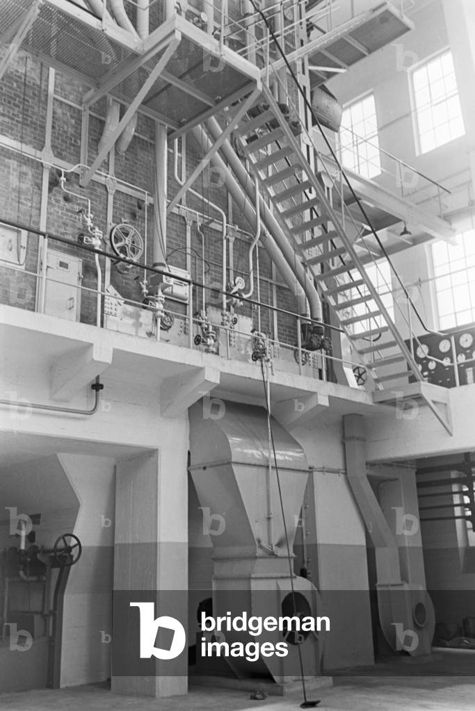 A guided tour through a factory of fatty acid in Witten, Germany 1930s (b/w photo)