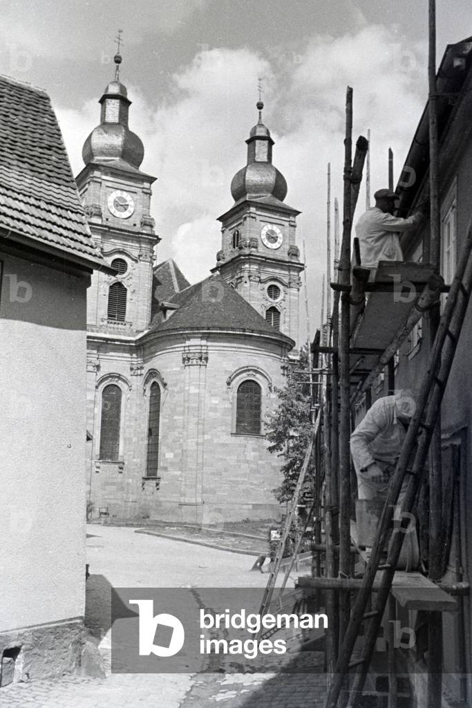 An excursion to Amorbach, Germany 1930s (b/w photo)
