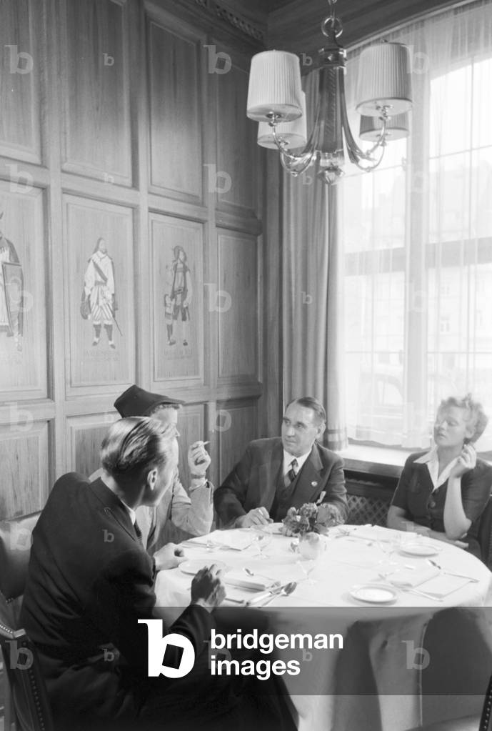 The hotel elephant in Weimar, Germany 1930s (b/w photo)
