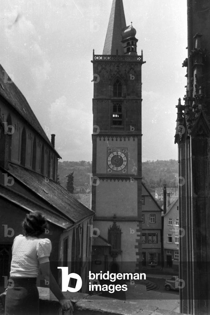 A trip to Würzburg and Wertheim, Germany 1930s (b/w photo)