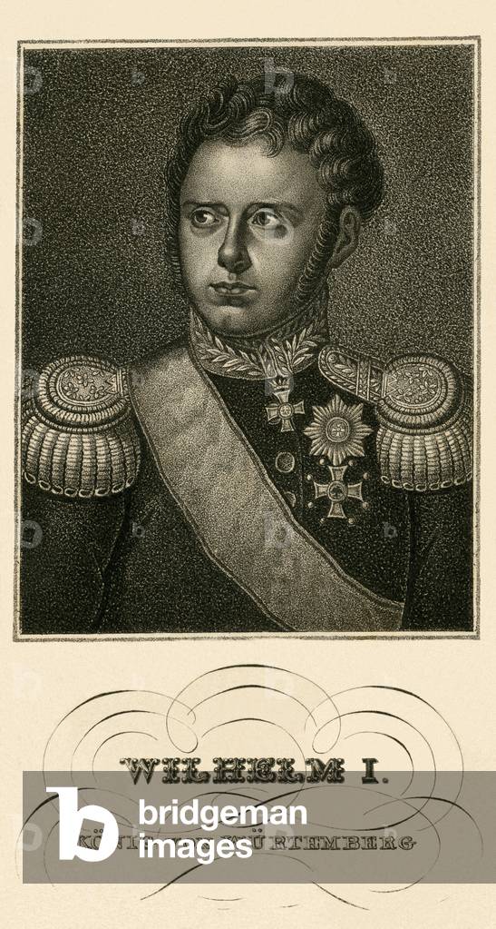 William I of Wuerttemberg, c.1840 (engraving)