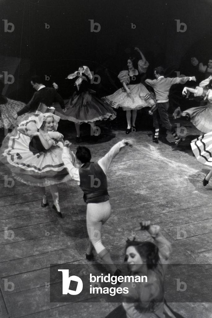 Performance in the opera in Rome, Italy 1940s (b/w photo)