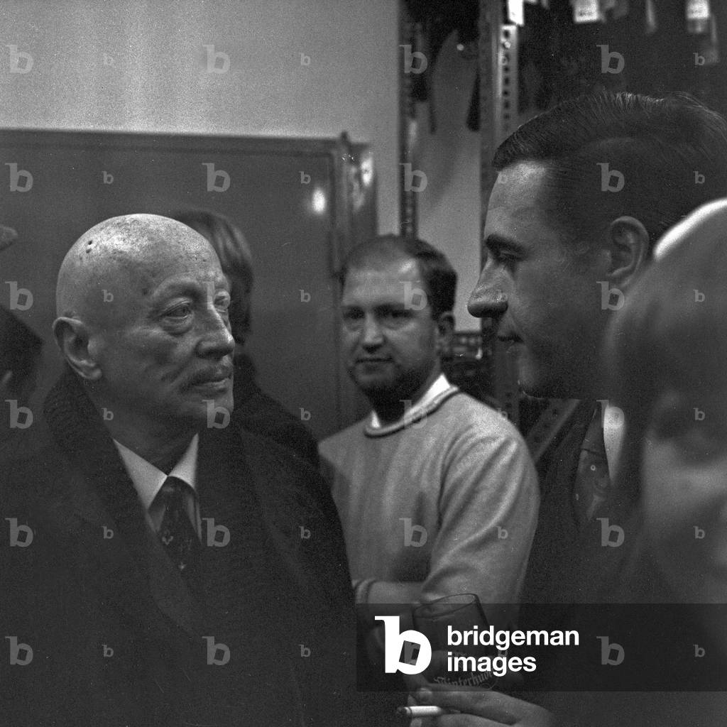 Germany actors Hubert von Meyerinck (left) and Robert Graf (?, right) Germany 1960s