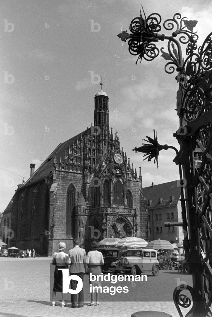 visitation of the citys Nürnberg and Cham, Germany 1930s (b/w photo)