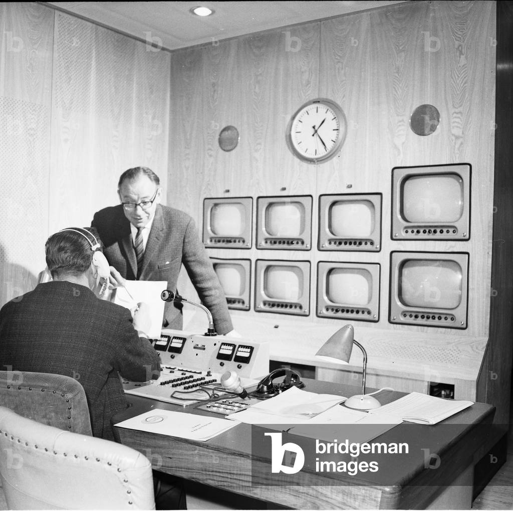 Working with the new electronic camera at the studios of Norddeutscher Rundfunk at Hamburg, Germany 1960s