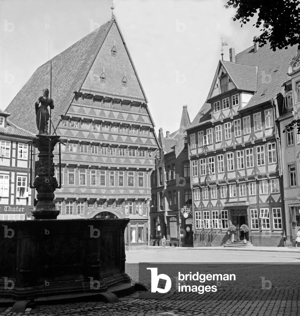 The Butchers' Guild Hall at Hanover, Germany 1930s (b/w photo)