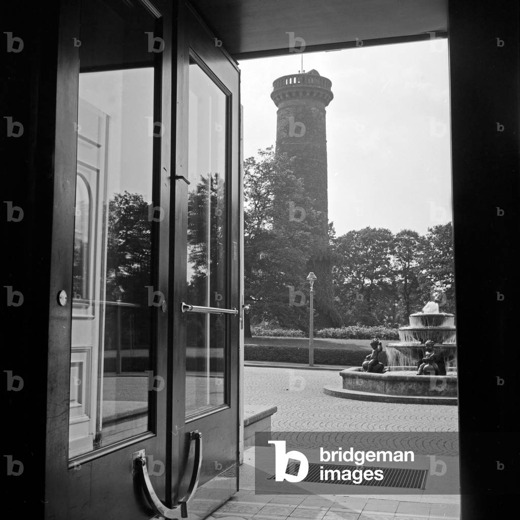Toelleturm watchout at Wuppertal Barmen, Germany 1930s (b/w photo)