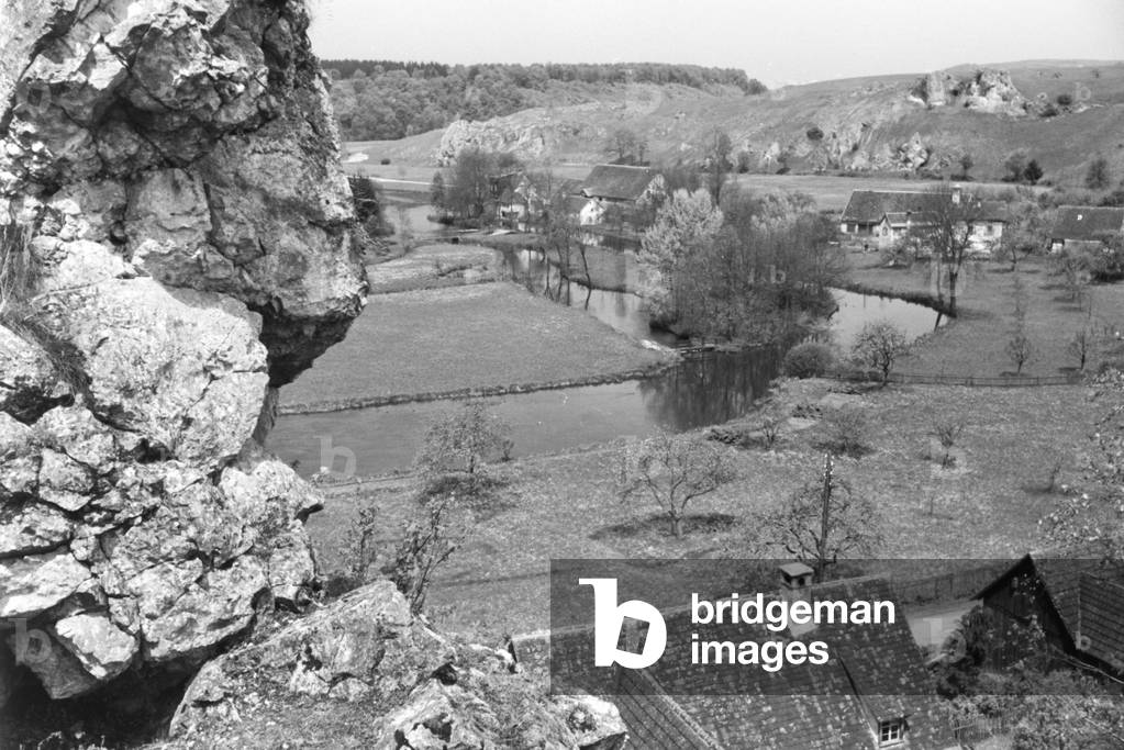 A trip to Giengen, Germany 1930s (b/w photo)