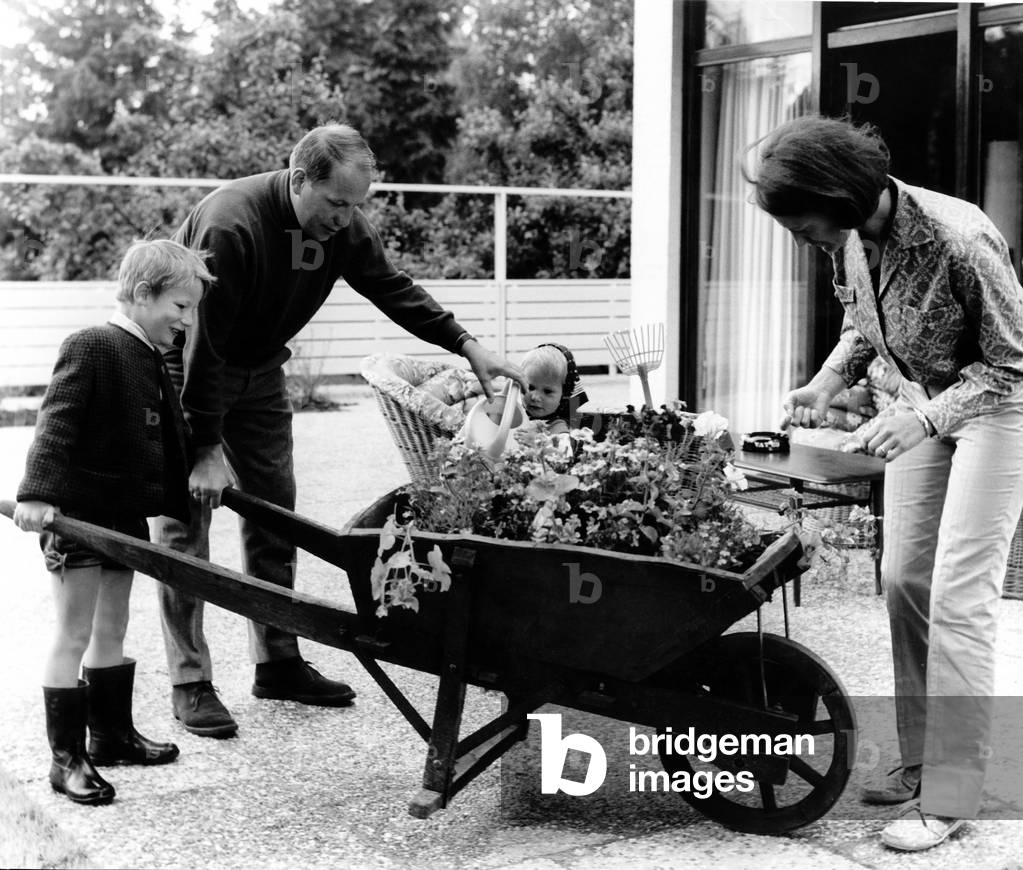 German director Juergen Roland with his family, 1965