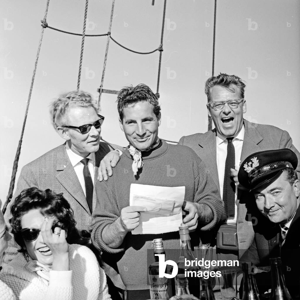 German singer Freddy Quinn on the Polydor ship 