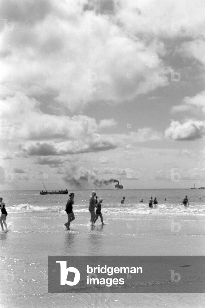 A trip to Heligoland, Germany 1930s (b/w photo)