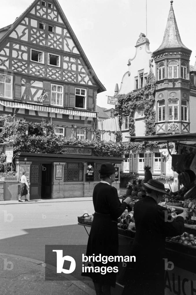 A trip to Bad Kissingen, Germany 1930s (b/w photo)