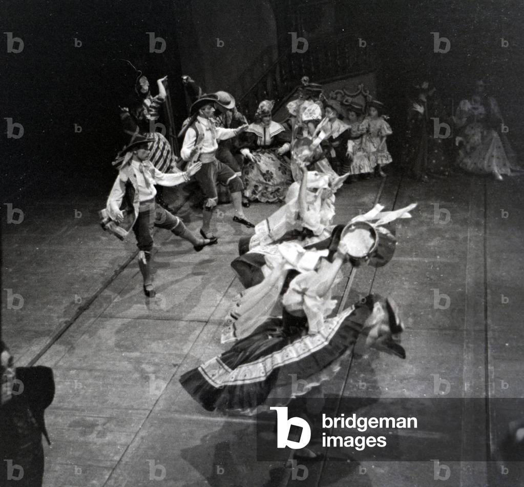 Performance in the opera in Rome, Italy 1940s (b/w photo)