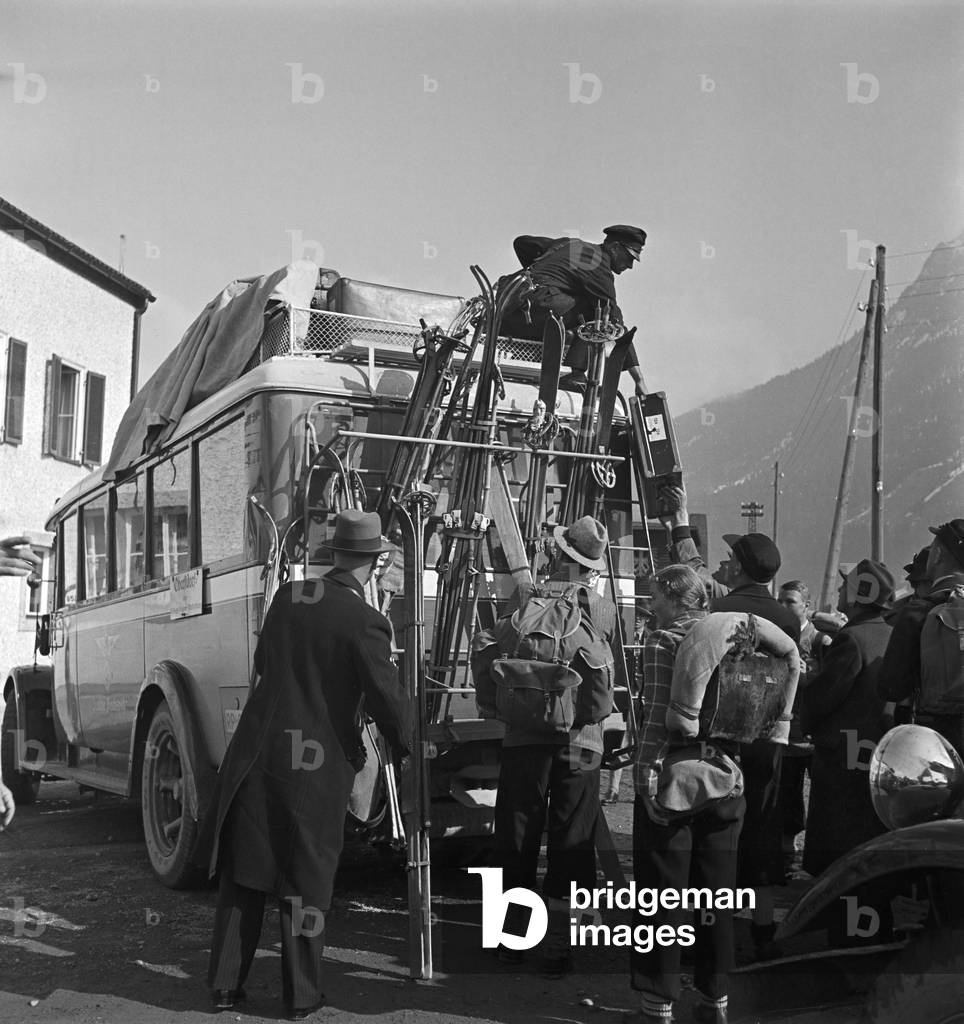 A trip to Mittelberg in Austria, Germany 1930s (b/w photo)