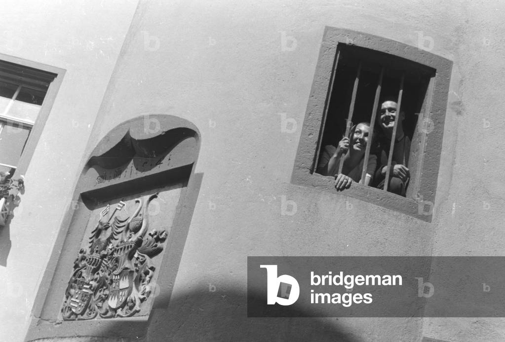 A trip to Wertheim, Germany 1930s (b/w photo)