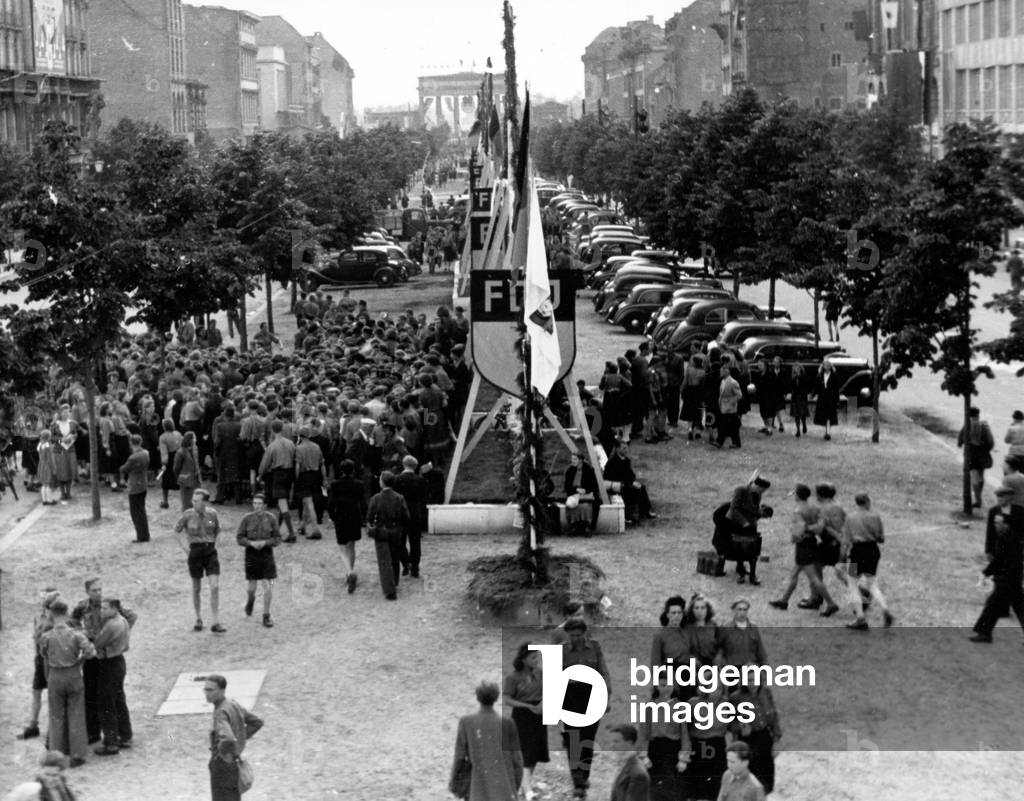 1st of May rally of FDJ youth oragnizsation at East Berlin, GDR 1950s