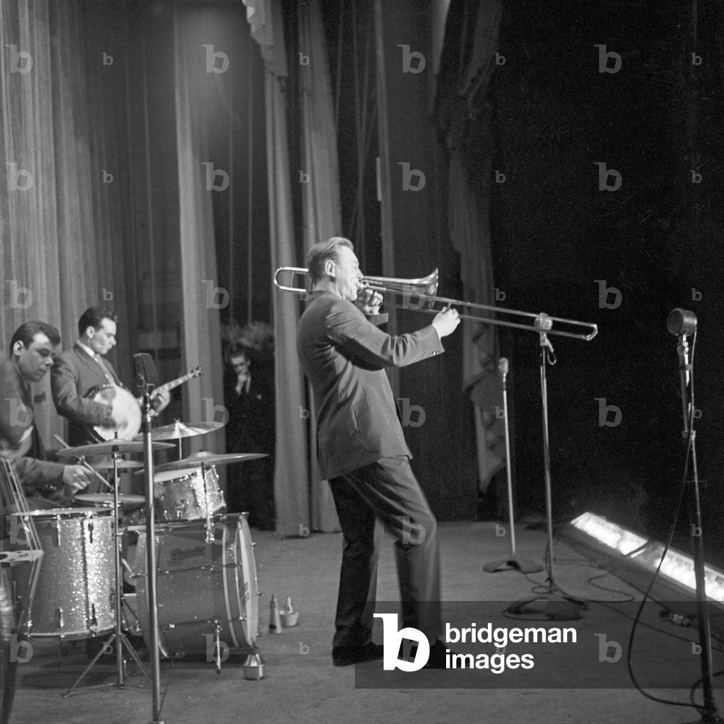 Chris Barber Band performing at Hamburg, Germany 1950s