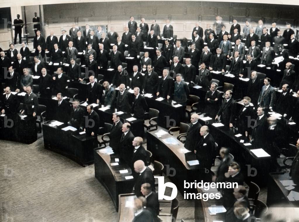 Pleanry meeting at the Finnish parliament, Helsinki, Finland 1930s