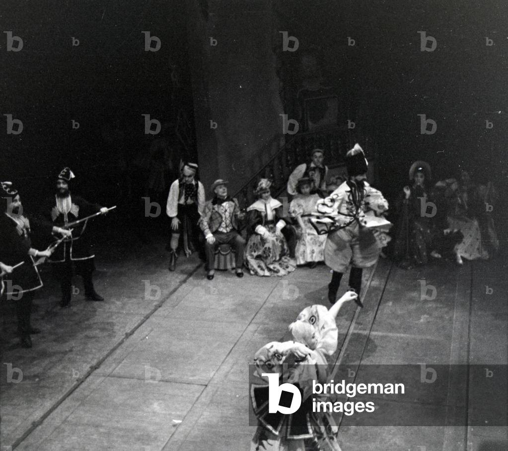 Performance in the opera in Rome, Italy 1940s (b/w photo)