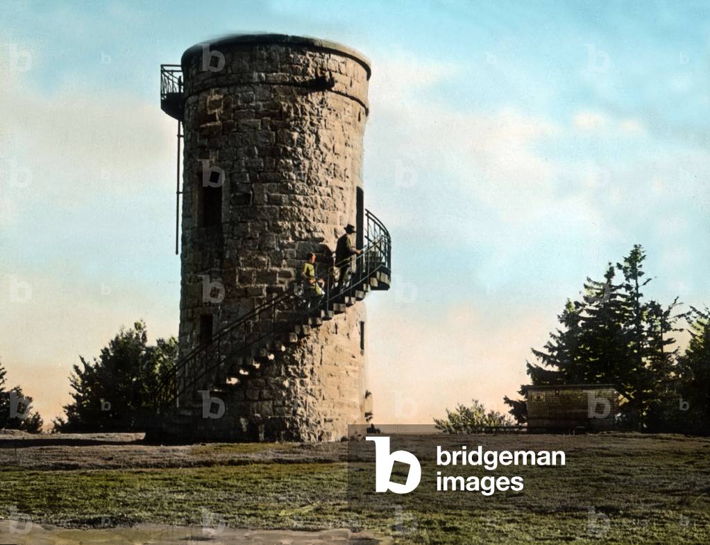 Germany, Baden region, image: the look-out tower of the Brent mountain in the Black Forest. Image date: circa 1910. Carl Simon Archive
