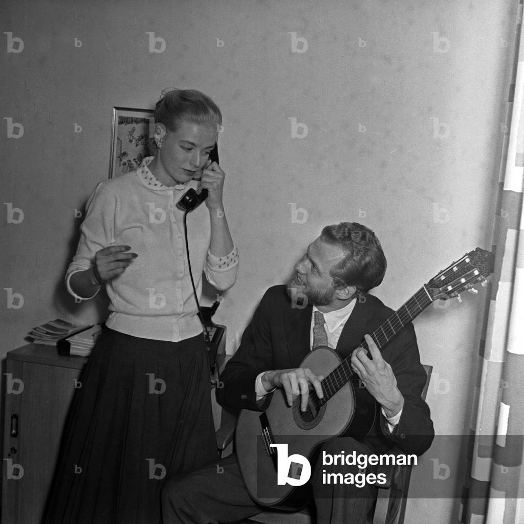 Danish singer duo Nina and Frederik at Hamburg, Germany 1950s