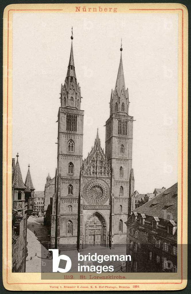 Germany, Bavaria, Nuremberg, St. Lorenzkirche (St. Lawrence), published by Roemmler and Jonas - Dresden, 1894