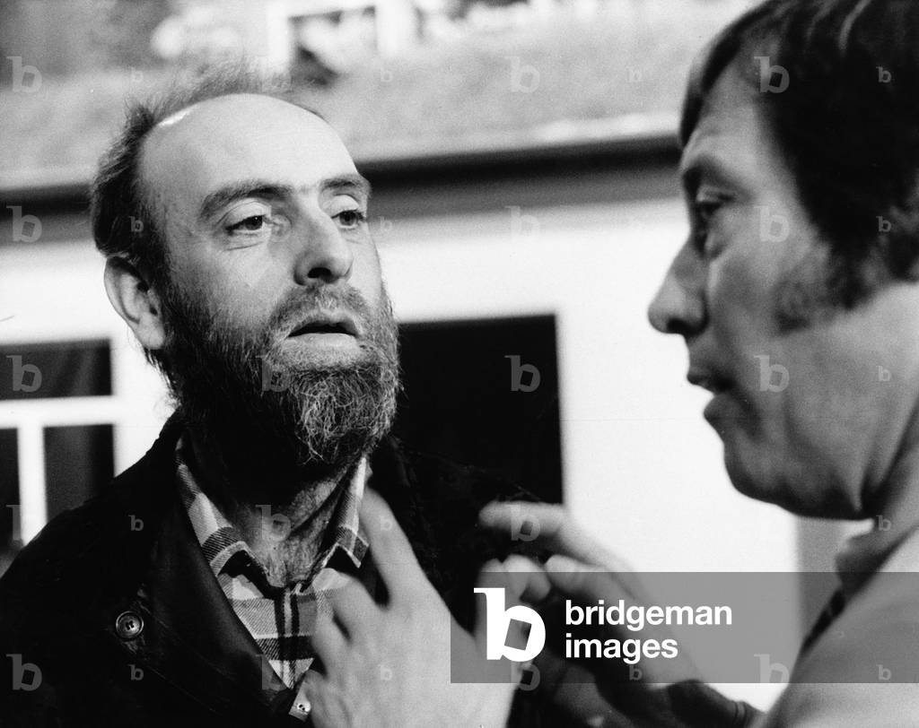 Austrian artist Friedensreich Hundertwasser in a German TV show hosted by Dietmar Schoenherr, 1972