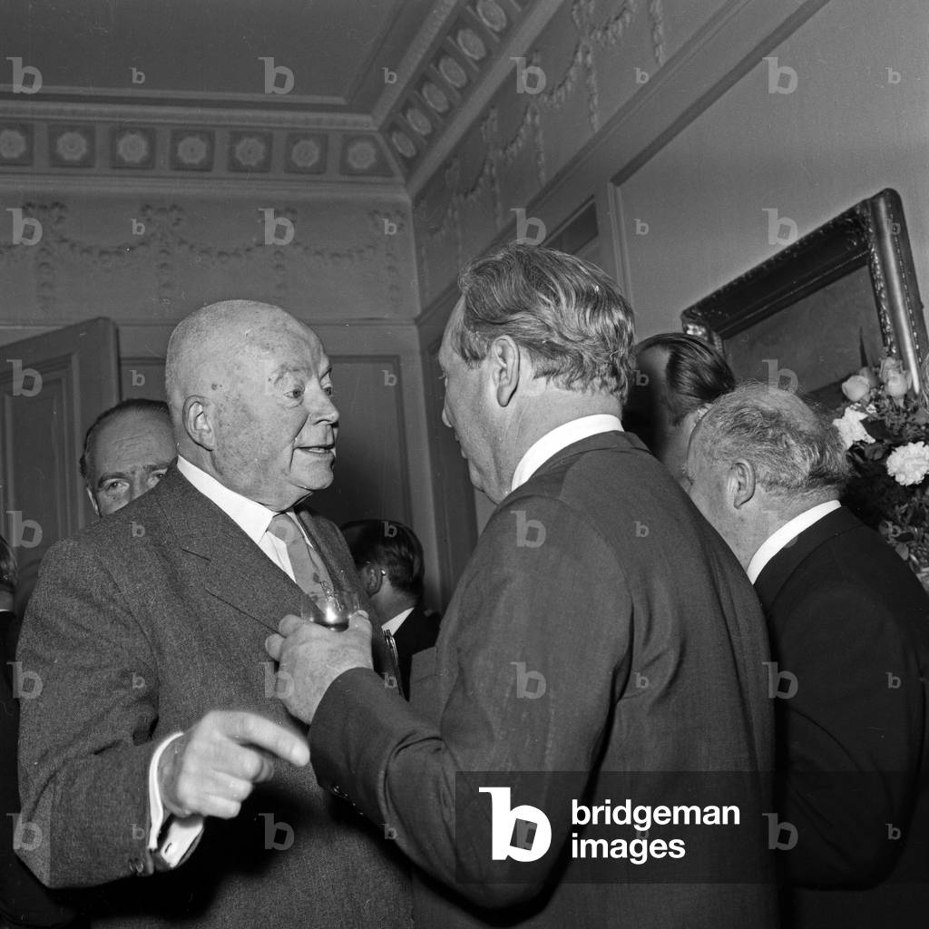 Festive evening event at Wolfgang Krueger Verlag publishing house in Hamburg, Germany 1960s