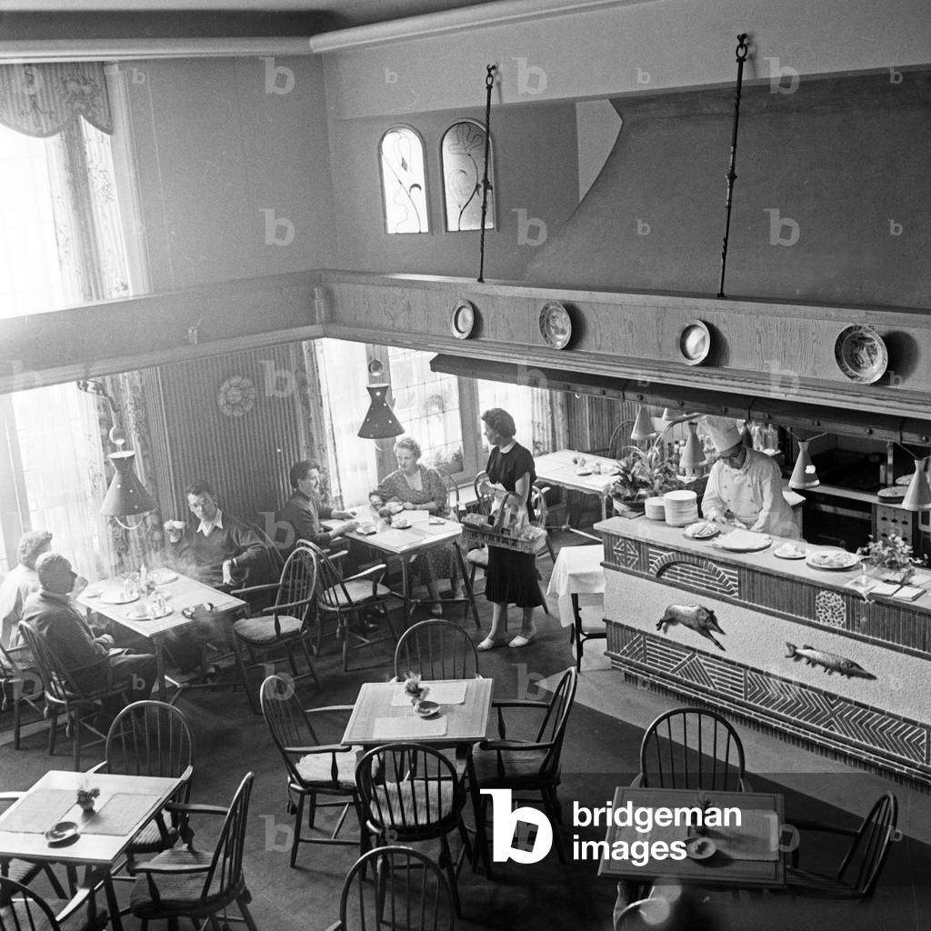Open kitchen at the bodega restaurant of cabaret and vaudeville theatre 