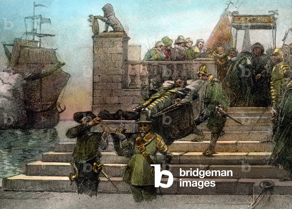 Removal of the body of Swedish king Gustav Adolf