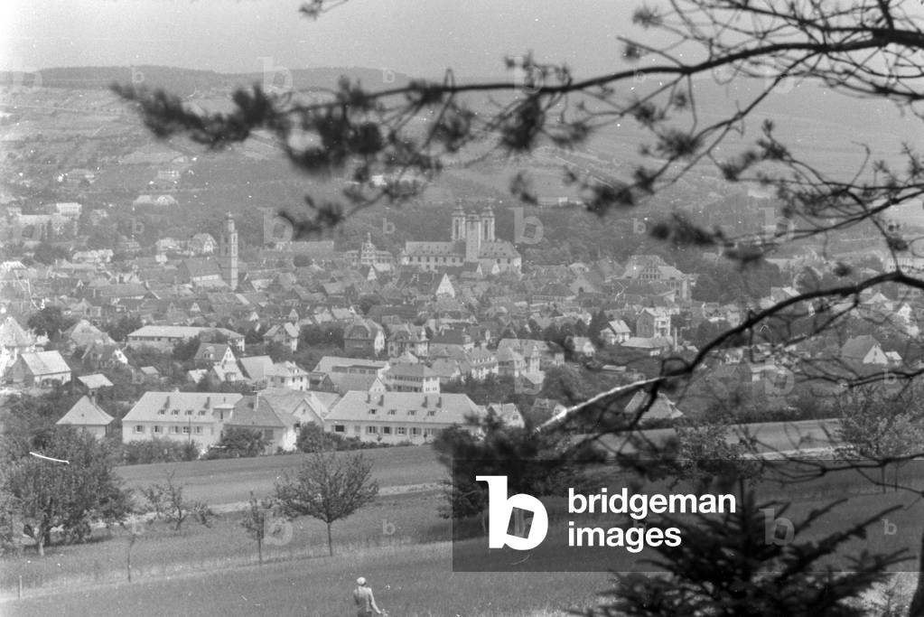 A trip to Bad Mergentheim, Germany 1930s (b/w photo)