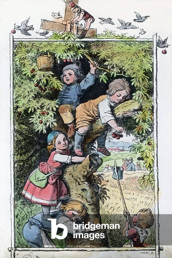 Illustration of painter and illustrator Ludwig Richter, Germany 19th century