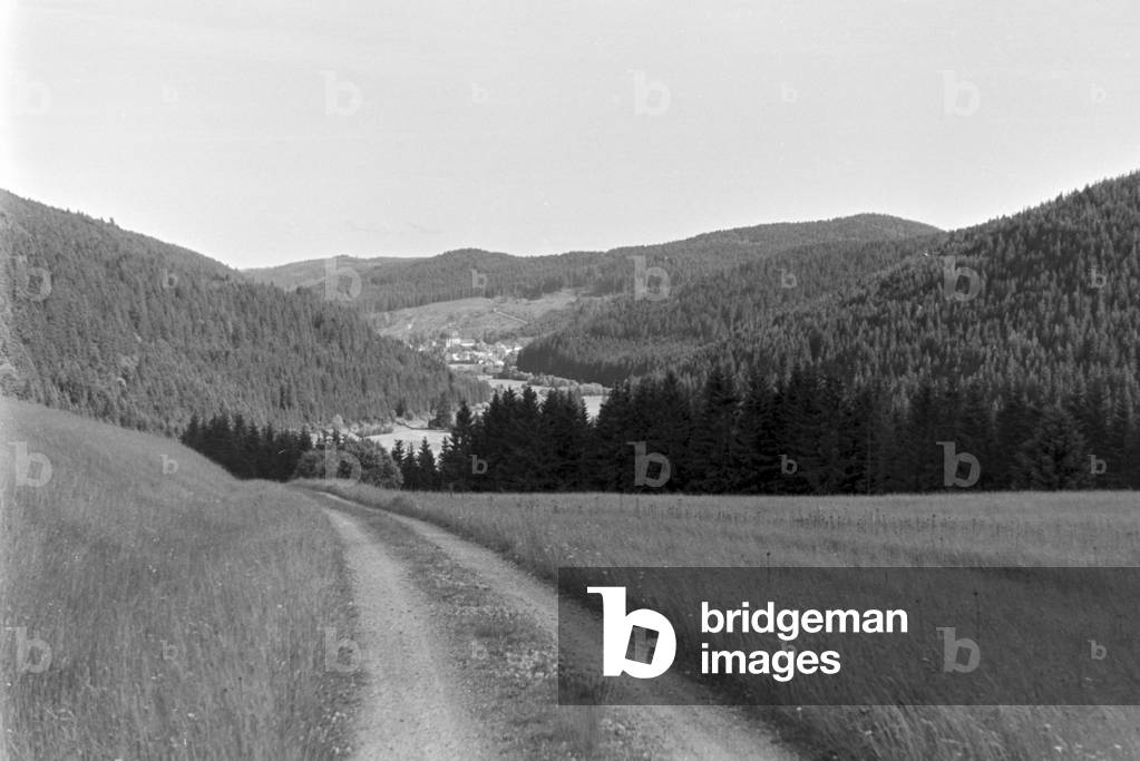 A stay at a health resort in St Blasien, Germany 1930s (b/w photo)