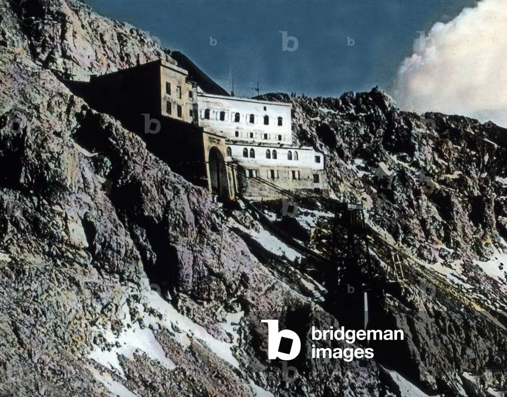 Peak station of the Zugspitzbahn train, Tirol, 1920s