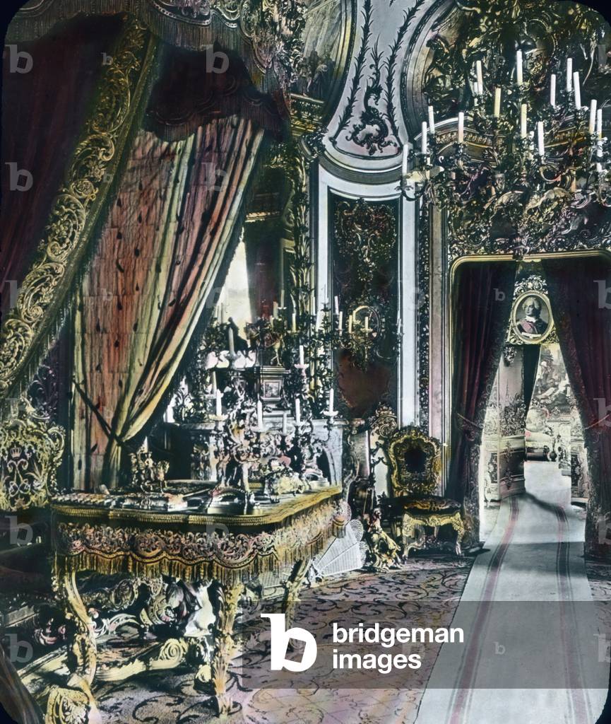 Study of king Louis II at Linderhof castle at Ettal in Bavaria