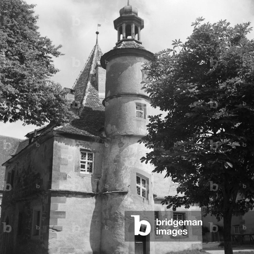 Hegereiter house at Rothenburg ob der Tauber, Germany 1930s (b/w photo)