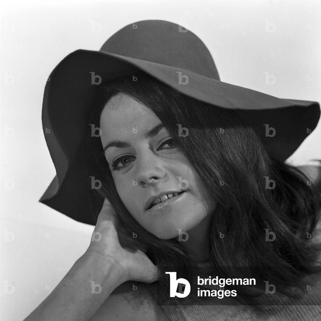 The Norwegian und London based Fashion Designer Kiki Byrne during a photo shooting, Portrait, Germany 1968