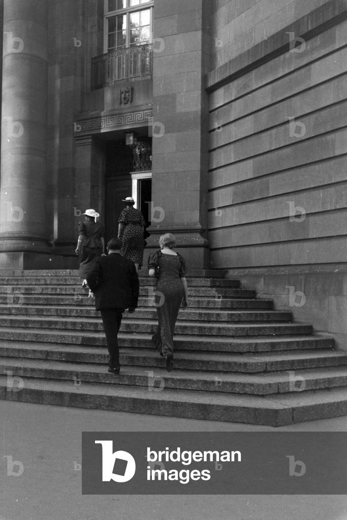 The Stuttgart State Theatre, Germany 1930s (b/w photo)