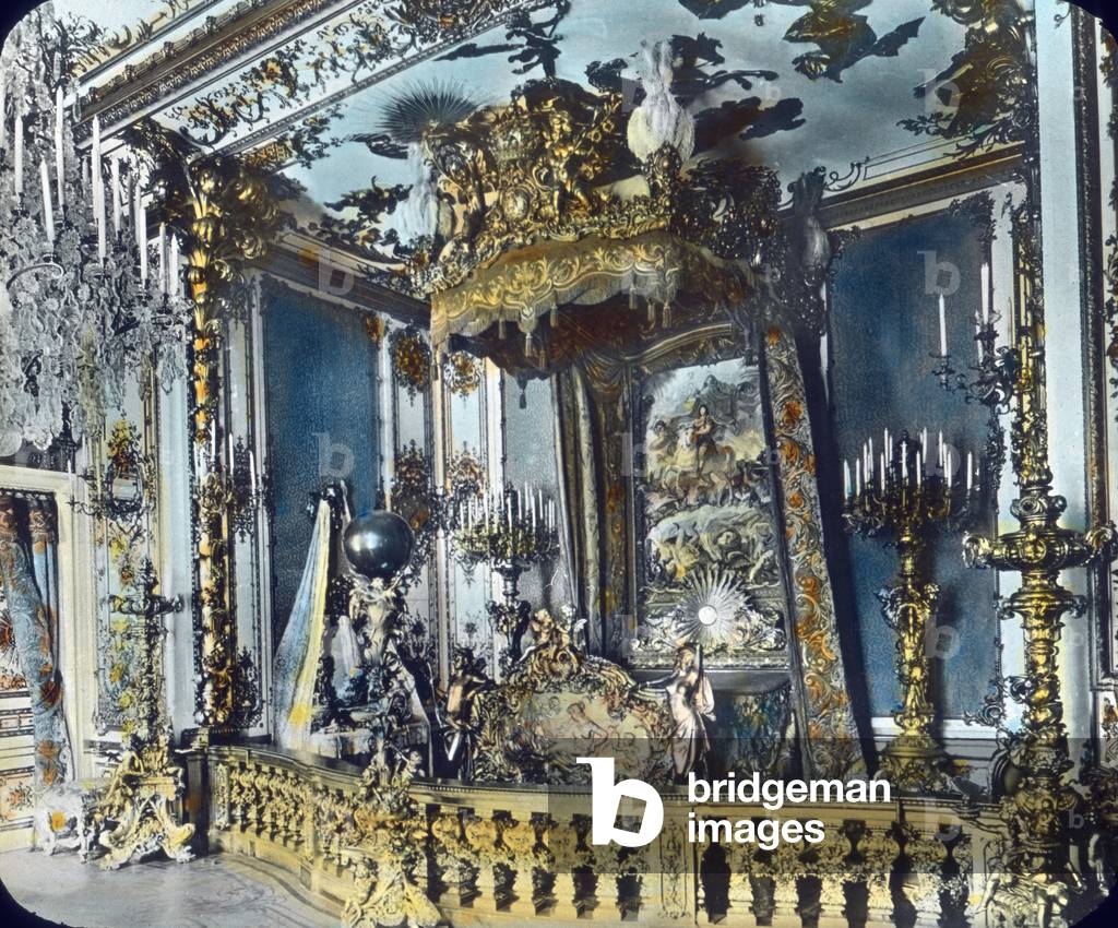 Bedroom hall at the new Herrenchiemsee castle at Herrenchiemsee in Bavaria