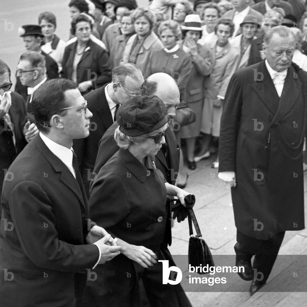 Photo of the funeral of German director John Olden, Germany 1960s