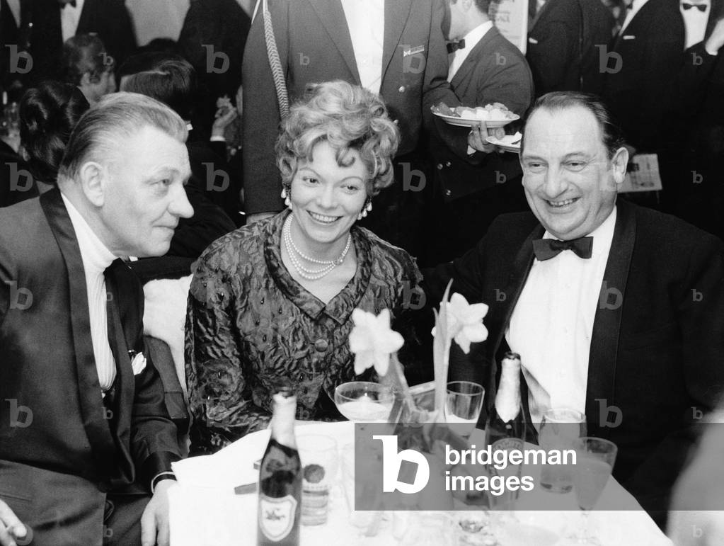German radio and TV reporter Hermann Rockmann with composer Michael Jary and Mrs Jary, end 1950s