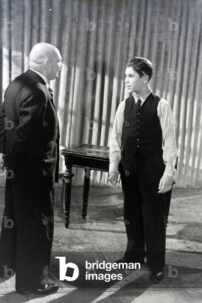 Actors at the audition for the film Familienanschluss by Carl Boese, Germany ca.1940 (b/w photo)