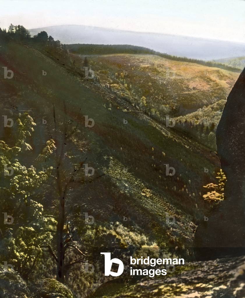 View vom Ilgenstein to the Brocken mountain