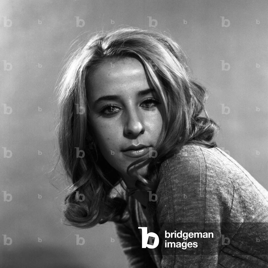 The model Marion Jahnke during a photo shooting, Germany 1968