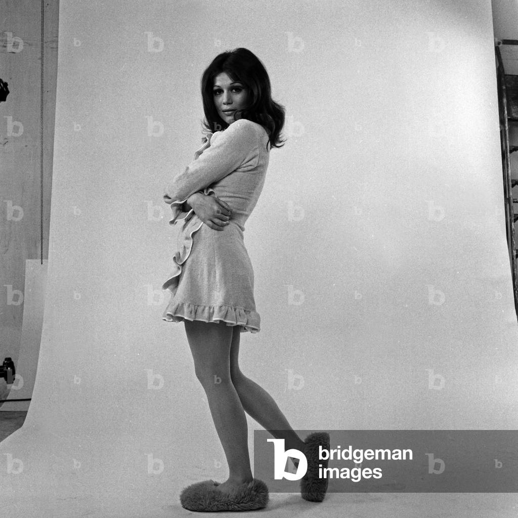 German actress Hannelore Elsner at a photo shooting, end 1960s