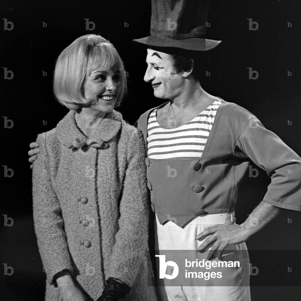 French pantomime Marcel Marceau performing in Hamburg, Germany 1960s