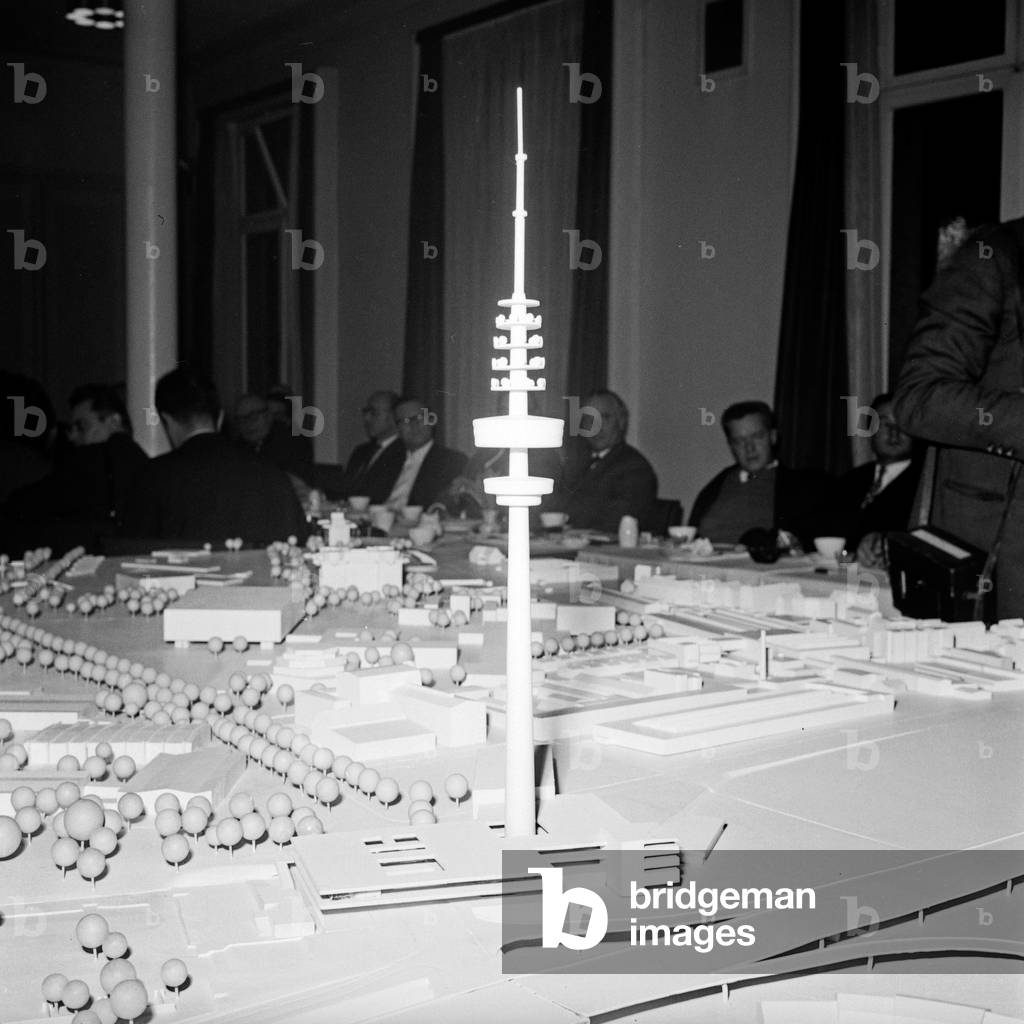 Comittee for the planning to build the Hamburg television tower, Germany 1960s